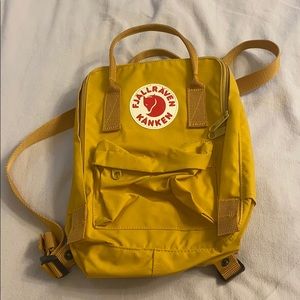 Fjällräven Kånken yellow mini backpack